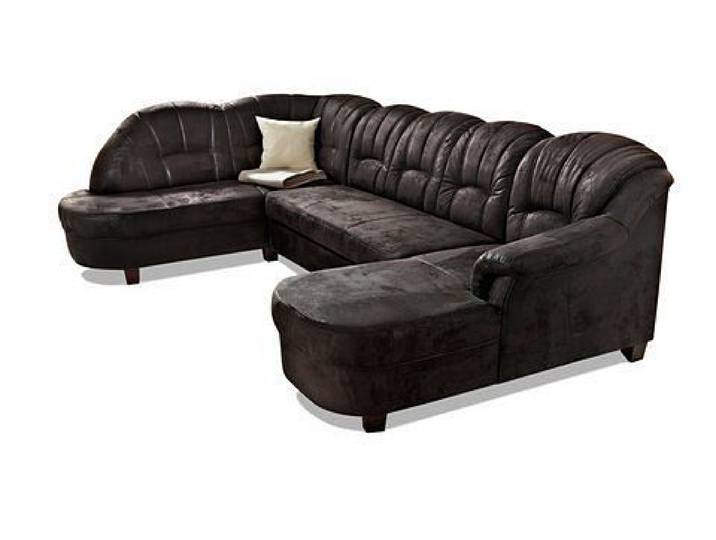 Wohnlandschaft HOME AFFAIRE Budapest, viel Platz, Breite 288cm, zeitlos und elegant, U-Form , schwarz, B:288cm H:84cm T:80cm, Sofas, Wohnlandschaft, wahlweise mit Bettfunktion