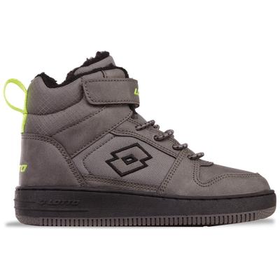 Sneaker LOTTO, Kinder, Gr. 28, gefüttert wärmend, grau (dunkelgrau, schwarz), Synthetik, Textil, Schuhe Sneaker, - mit kuschelig-warmem Teddyfutter