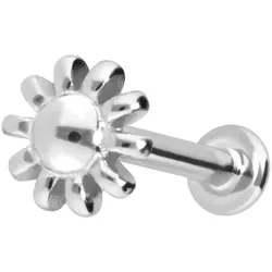 14 Karat Gold Labret mit Innengewinde BLUME
