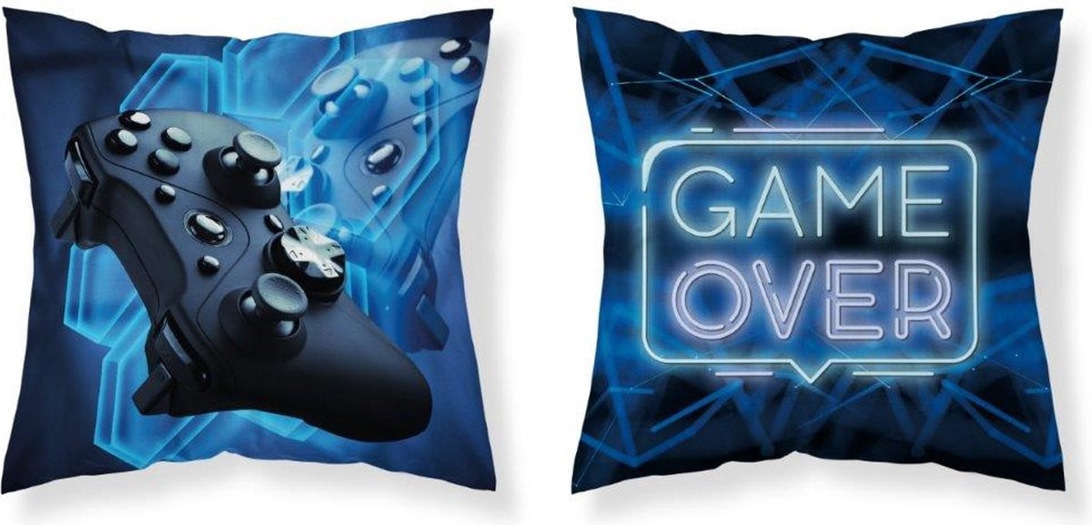 Game sierkussen inclusief vulling GAME Over 40 x 40 cm