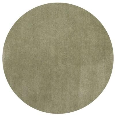Domani Euphoria Plush Solid Sage Hand-Woven Shag Rug