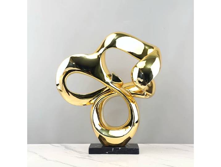Sculpture de fleurs abstraites nordiques, Statue en résine galvanisée, décoration artistique, ornement, accessoires de décoration pour la maison et l'hôtel