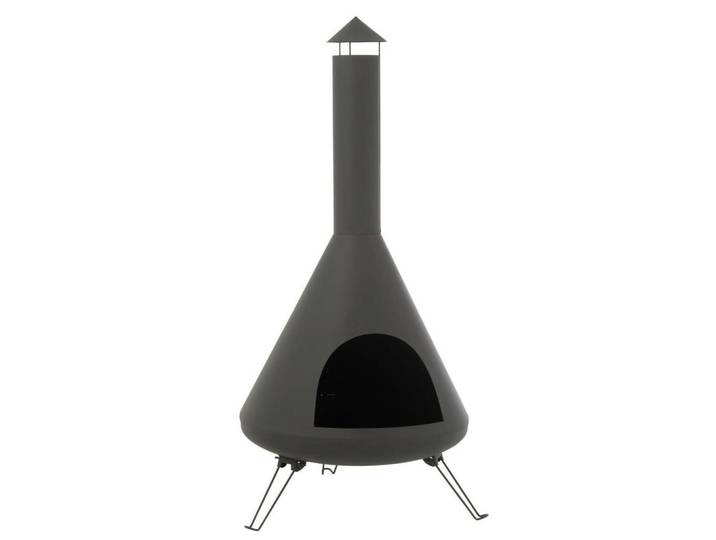 Ambia Home Feuerstelle, Schwarz, Metall, 59x128x59 cm, Freizeit & Co, Haus & Garten