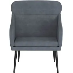 vidaXL Sessel Dunkelgrau 63x76x80 cm Samt