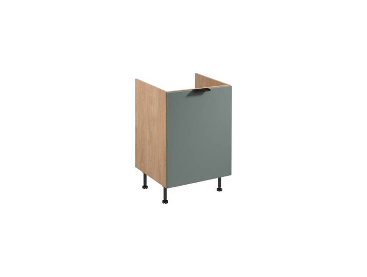 ROYAL24_MARKT Spülenunterschrank - Mehr Platz unter der Spüle. (Küche Spülenunterschrank, 1-St., Premium - Sorento Grün Sonoma Eiche - D60Z P/L) Edles Material - Zeitlos - Elegant.