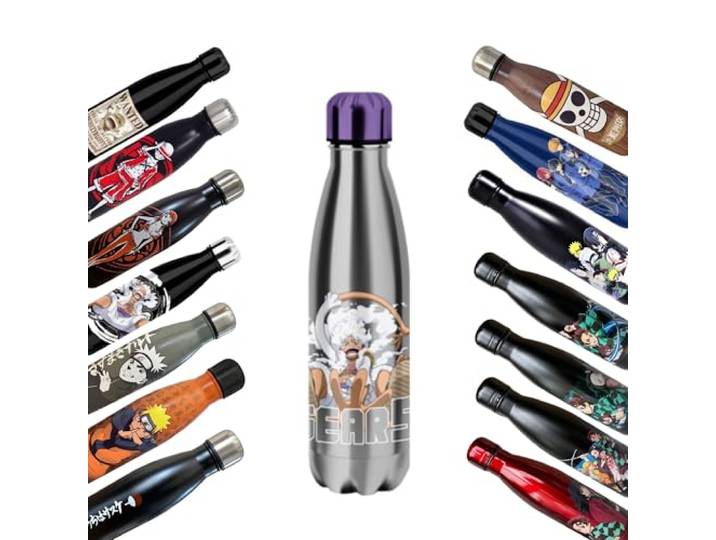 Homadict - Bouteille Isotherme One Piece - Gourde en acier inoxidable - Luffy Gear 5 Running- Maintien Chaud et Froid 12h - Sport\, Voyage\, Quotidien - 500ml - BPA Free - Licence Officielle