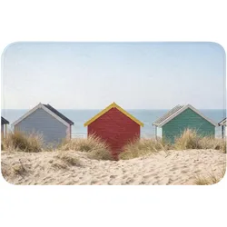 WC-VORLEGER Strand - Ferienhäuser - Farbenfroh - Dünen Toilettenteppich 80x50 cm