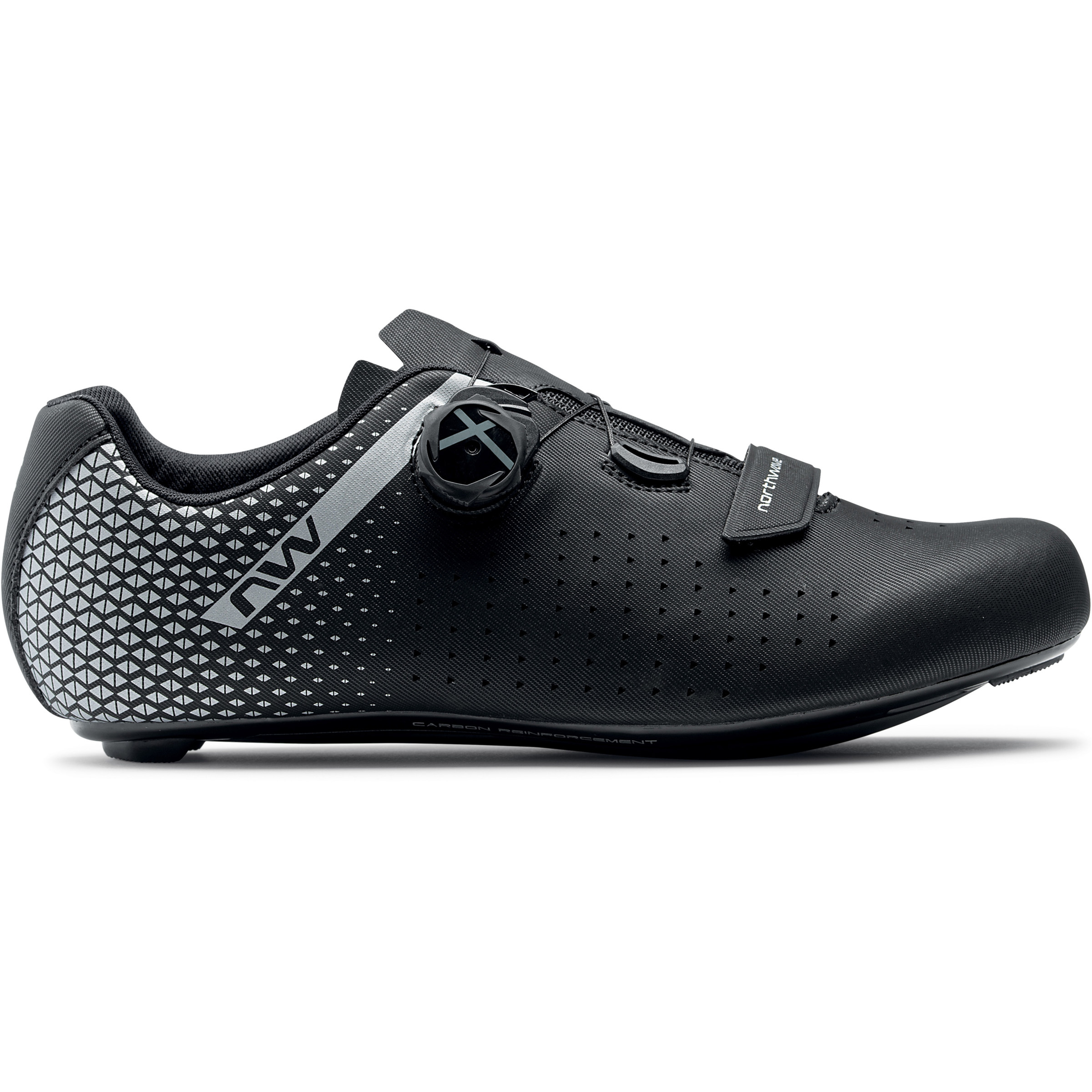 Northwave Core Plus 2 Radschuhe Fahrradschuhe schwarz Größe 47 Rennrad