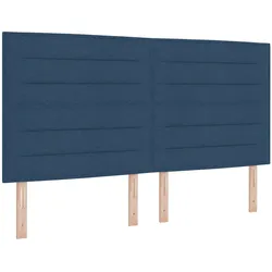 vidaXL LED Kopfteil mit LED-Lichtleisten Blau 180 cm Polyester