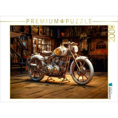 CALVENDO Puzzle Weißes Motorrad | 2000 Teile Lege-Größe 90x67cm Foto-Puzzle für glückliche Stunden, Sonstige von , Calvendo Puzzle