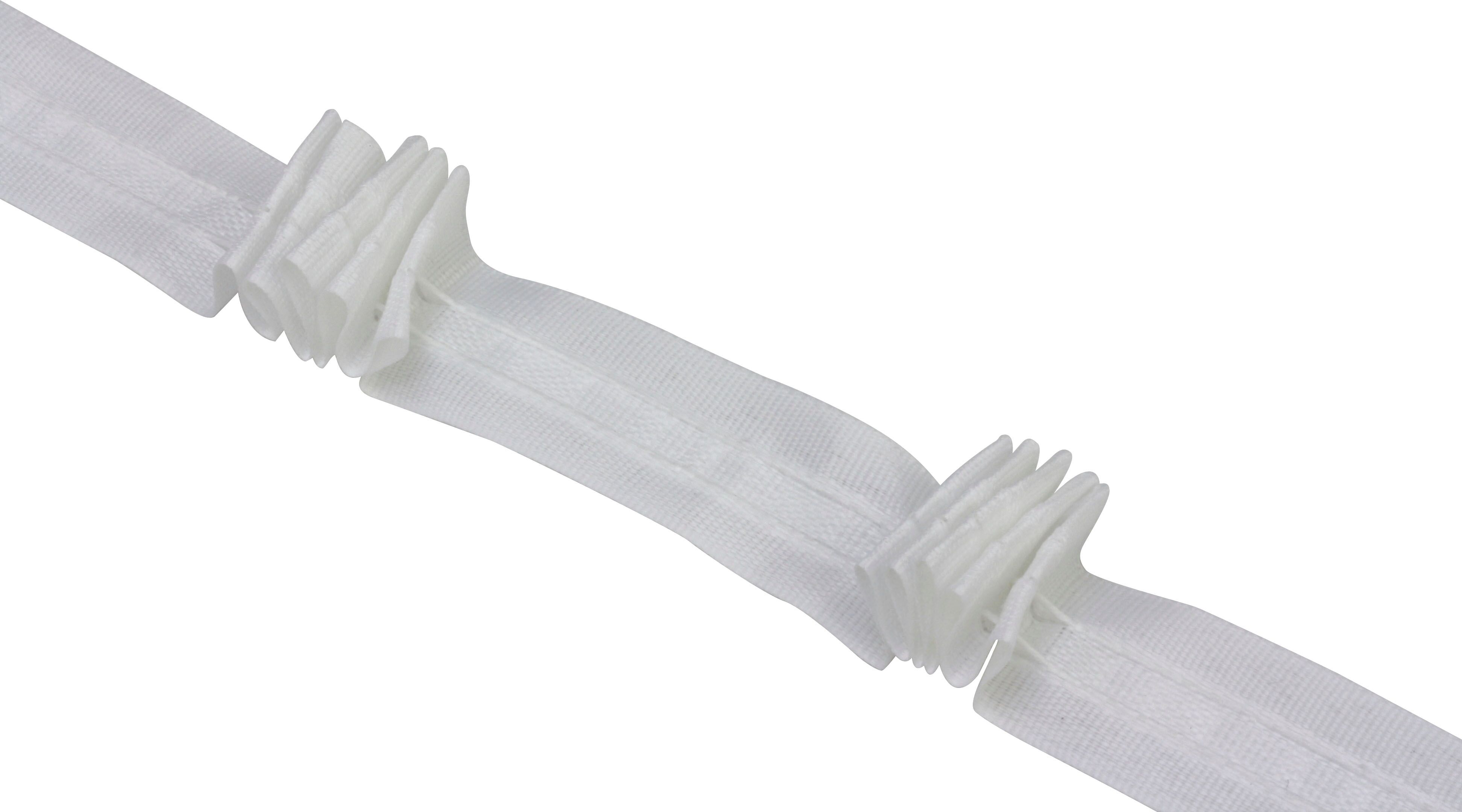 Faltenband GARDINIA "1000", weiss (weiß), 1 Stk., Polyester, Gardinenbefestigungen, Faltenband, Zubehör Vorhangschiene Kunststoff weiß 1 Stk.