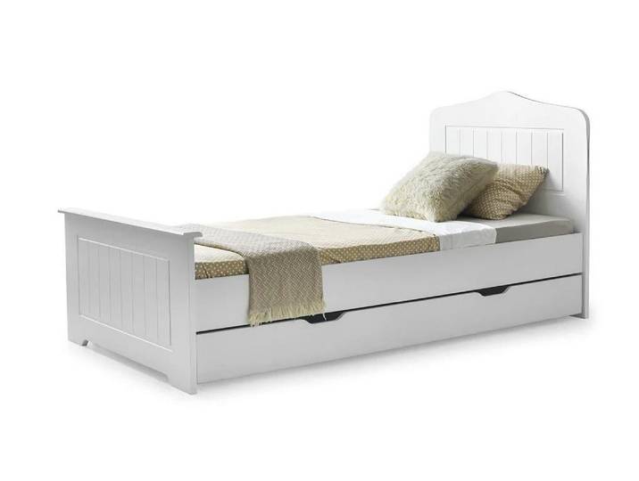 Xlmoebel Kinderbett XLMOEBEL Einzelbett in Weiß mit Stauraum und modernem Design (Einzelbett, 1-tlg., Einzelbett mit Stauraum), Made in Europa