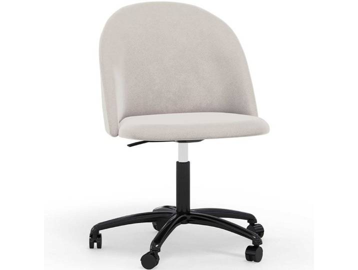 Chaise de Bureau Rembourrée - Velours - Bennett Beige