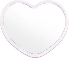 Inspire Daily Merch Heart shaped Handheld Mirror High definition Little Beauty Mirror For Dormitory Make up white