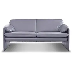 leolux Sofa Bora Niedrig Leder Grau