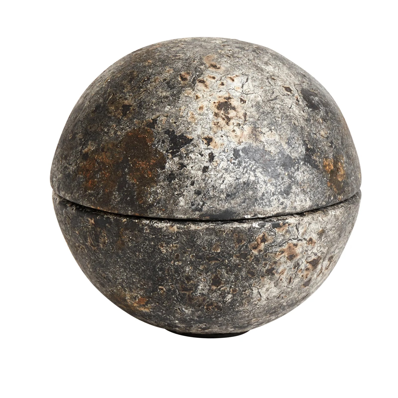 MUUBS Stain bonbonnière doos Ø15 cm Roest-grijs