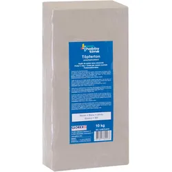 Glorex GmbH 6 8073 610 Töpferton weiß 10 kg, weiß, unschamottiert