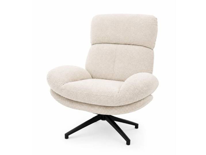 Fauteuil bas pivotant et inclinable Noam beige Takasit