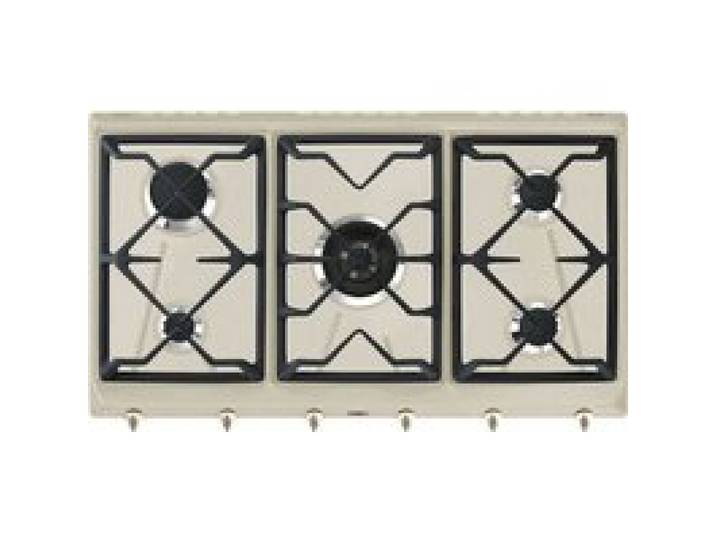 Cuisinière à gaz - Smeg - SRV896AVOGH2 - 5 brûleurs - Avoine - Intégré