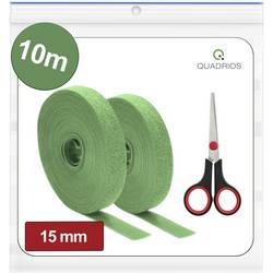 Quadrios 26CA821 Universal Klettband zum Bündeln, für Pflanzen und Garten (L x B) 10 m x 15 mm Grün 10 m