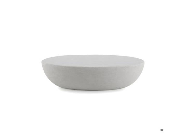 Table basse 120x70 en polyresine ciment blanc