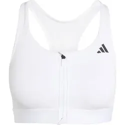 ADIDAS Damen BH Powerreact Training Medium-Support Zip, Größe L/AB in Weiß Weiß
