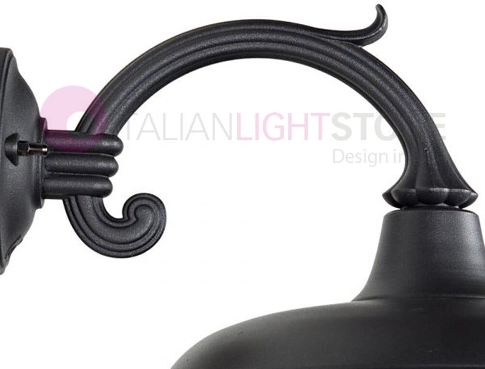 Poggiopiano Lanterna A Parete L. 37 Applique Per Esterno Piatto D.29
