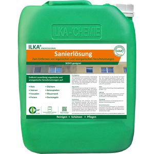 ILKA Steinreiniger Sanierlösung, Fassadenreiniger, gebrauchsfertig, für außen und innen, 10 Liter