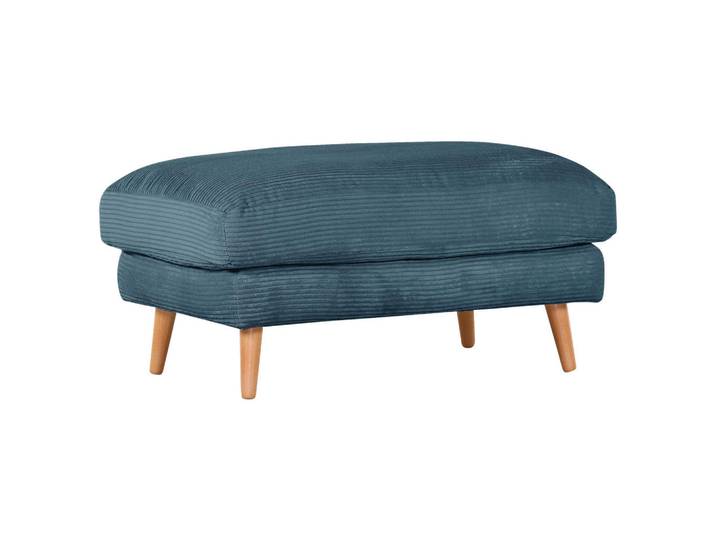 Landscape Hocker Amaro, Petrol, Holz, Uni, rechteckig, 100x50x63 cm, Fußauswahl, Stoffauswahl, Wohnzimmer, Hocker, Sitzhocker