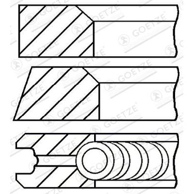 GOETZE ENGINE Kolbenringsatz 08-405207-00