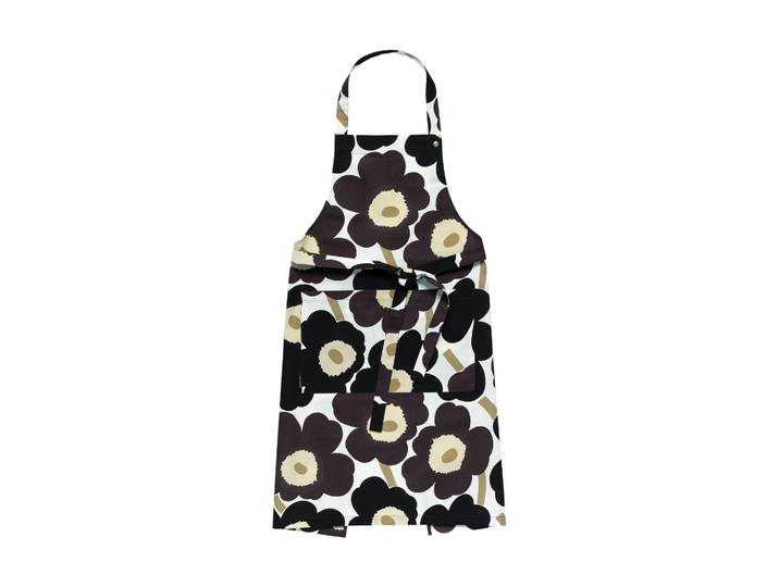 Marimekko Tablier Pieni Unikko White-dark grey-beige