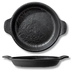 Wilmax England Wilmax Rundes Backgeschirr SlateStone Schwarz 800 ml Porzellan, 3er Set