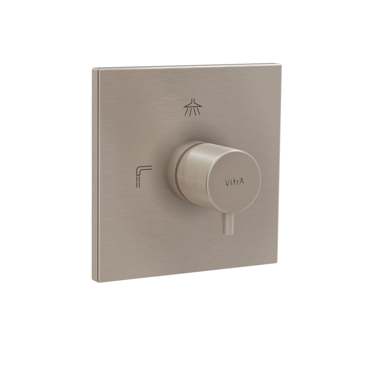 VitrA Flow Square 3-Wege-Umsteller V-Box Unterputzmontage Nickel gebürstet,A4338834EXP A4338834EXP
