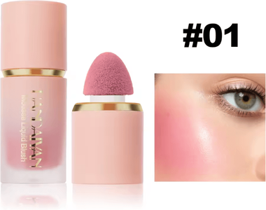 Uplift Curations 6 Color Matte Liquid Blush With Sponge Brush Long Lasting Waterproof Cheek Tint 1