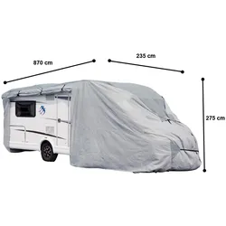 Wohn Mobil Vlies Stoff Abdeckung Gr. L imprägniert Schutz Plane Caravan 870x235x 275
