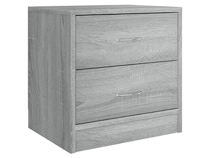 KTHLBRH Nachttische 2 Stück Sonoma-Grau 40 x 30 x 40 cm Mehrschichtiges Holz, 2 Schubladen, Vitrine, vielseitig einsetzbar als Beistelltisch