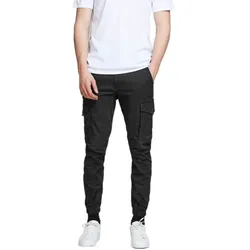 Jack & Jones Cargo Hose Slim Fit Paul in Schwarz-W36 / L32