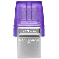 Kingston DataTraveler microDuo 3C (128 GB, USB-C), USB Stick, Violett