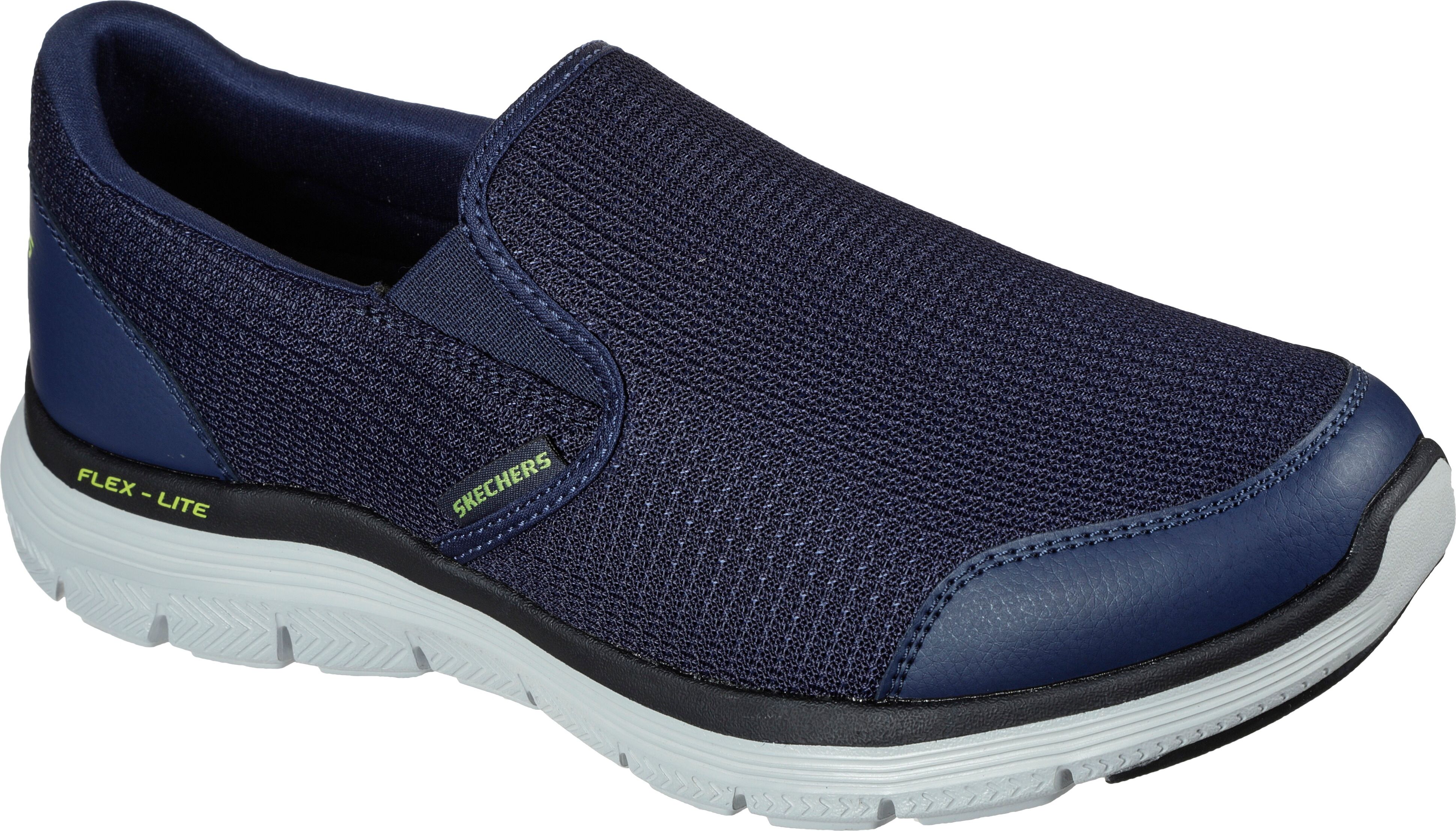 Skechers "FLEX ADVANTAGE 4.0" Slipper, Schhlupfschuh, Komfortschuh mit Air Cooled Memory Foam navy 41, Textil