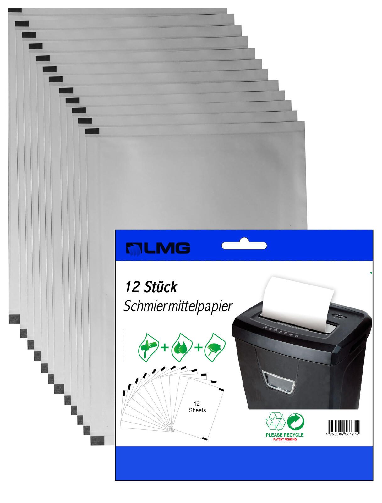 LMG Aktenvernichter-Ölblätter 12 Blatt LMG-OELPAPIER