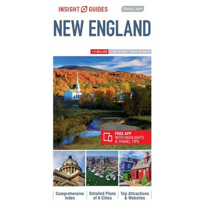 Insight Guides Travel Map New England, Karte von Insight Guides Travel Map, Insight Guides, 978-1-78919-938-3