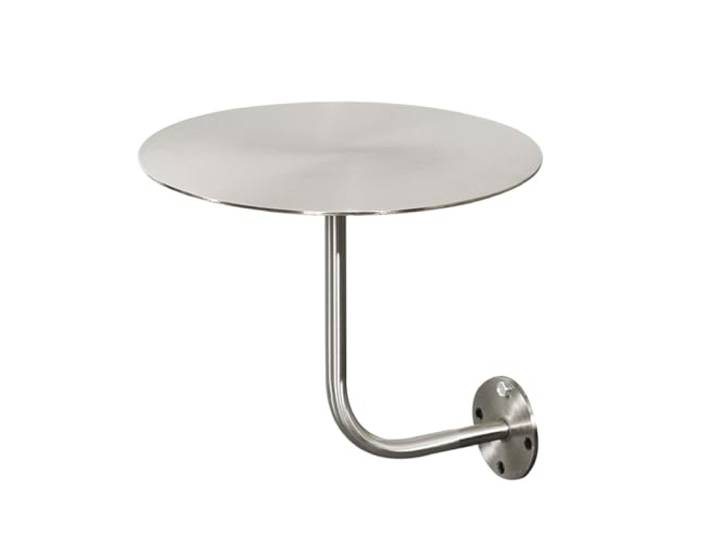 MmcdylyhEU Runder Bartisch aus Edelstahl – moderner, an der Wand montierter Beistelltisch for Cafés und Restaurants, ideal for gewerbliche Mahlzeiten(40cm/16inch)