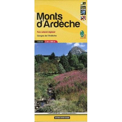 Libris Wanderkarte 11. Monts d'Ardèche 1 : 60 000, Karte von , Éditions Libris, 978-2-7234-7674-4
