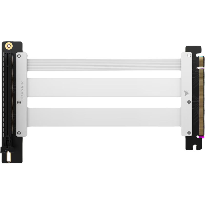Corsair Premium PCIe-5-Riser-Kabel, 175 mm, x16-Schnittstelle - weiß
