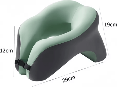 Inspire Curations Memory Foam U Shaped Travel Neck Pillow For Car Plane And Office green
