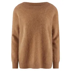 Pullover U-Boot-Ausschnitt aus 100% Kaschmir Peter Hahn braun, 46