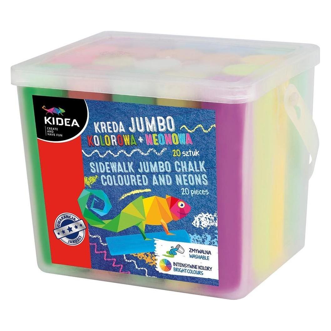 Derform Farbige Kreide + Neon Jumbo 20 Stück KIDEA (20x) (41369994)
