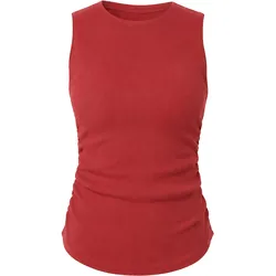 Mandala, Damen, Sportshirt, Side Ruffled Rib (M), Rot