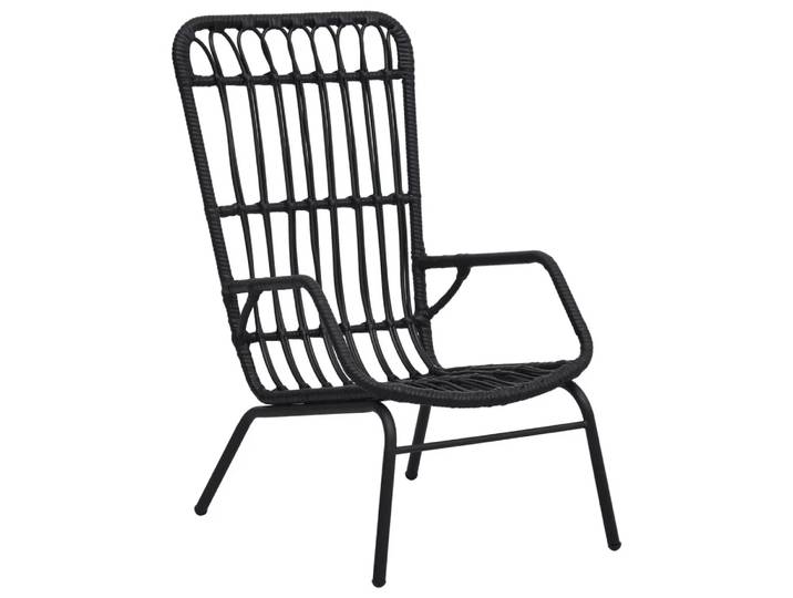 VidaXL - Gartenstuhl poly-rattan, One Size, Schwarz