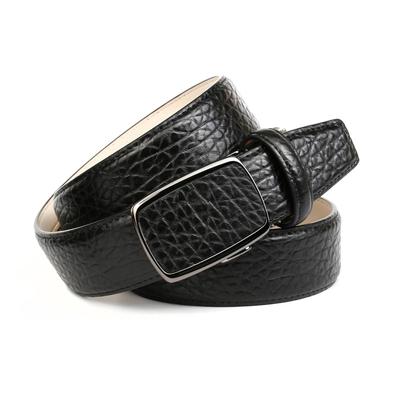 Ledergürtel ANTHONI CROWN, Herren, Gr. 90, schwarz, Leder, Gürtel Ledergürtel, mit Prägung in Walross-Optik